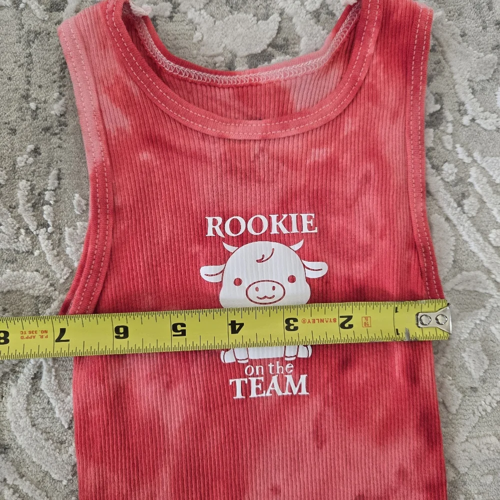 Rookie On The Team Buffalo Bills Red Tie-Dye Tank Top